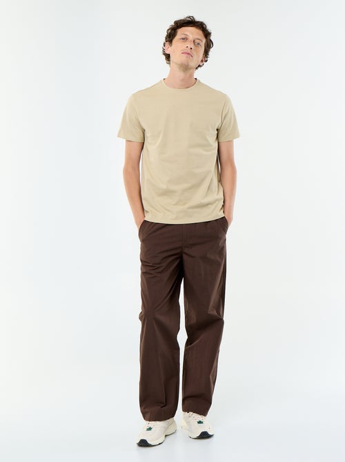 Camiseta de algodón con cuello redondo - Kiabi