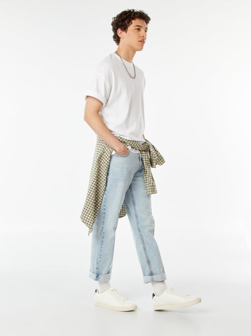 Camiseta de algodón con cuello redondo - Kiabi