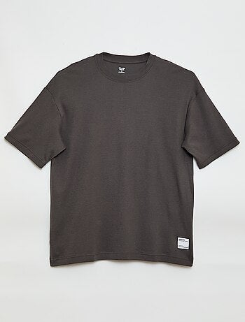 Camiseta de algodón con cuello redondo