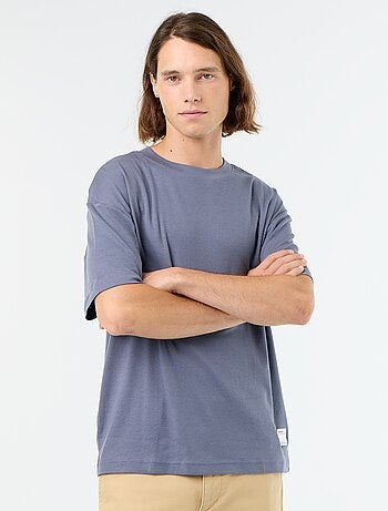 Camiseta de cuello redondo de algodón