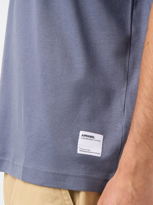 Camiseta de algodón con cuello redondo - Kiabi
