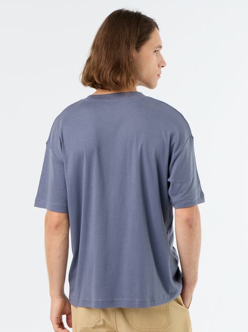 Camiseta de algodón con cuello redondo - Kiabi