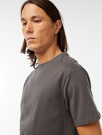 Camiseta de algodón con cuello redondo