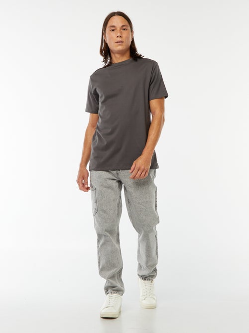 Camiseta de algodón con cuello redondo - Kiabi