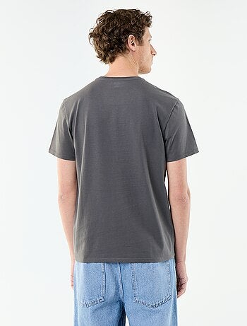 Camiseta de algodón con cuello redondo