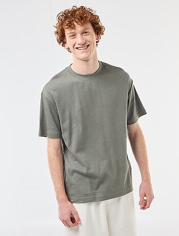 Camiseta de cuello redondo en algodón