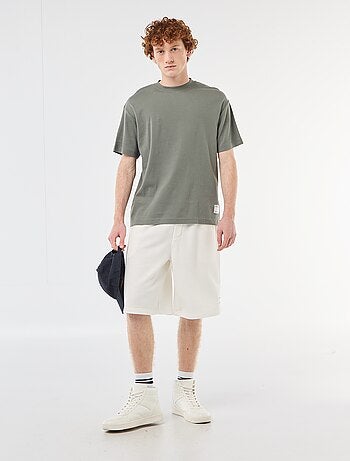 Camiseta de cuello redondo en algodón