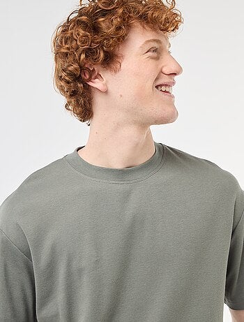 Camiseta de cuello redondo en algodón