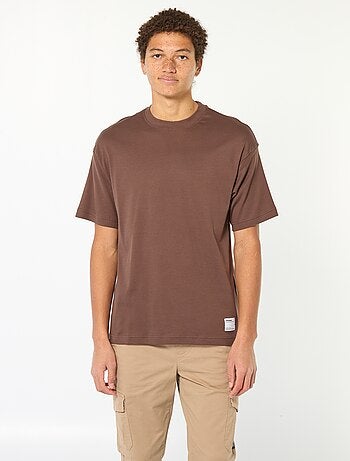 Camiseta de cuello redondo en algodón