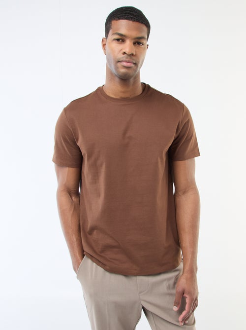 Camiseta de algodón con cuello redondo - Kiabi