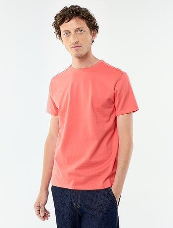 Camiseta de algodón con cuello redondo