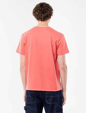 Camiseta de algodón con cuello redondo