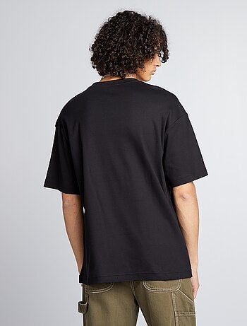 Camiseta de algodón con cuello redondo