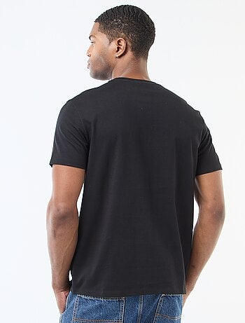 Camiseta de algodón con cuello redondo