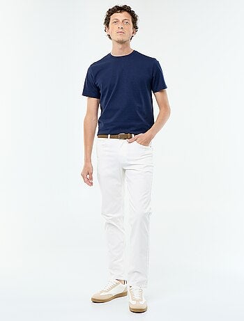 Camiseta de algodón con cuello redondo