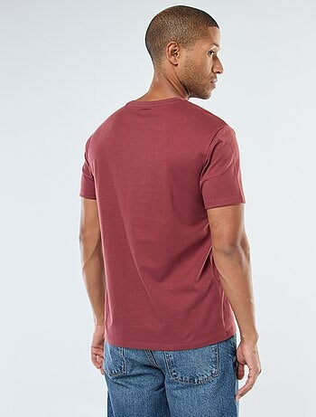 Camiseta de algodón con cuello redondo