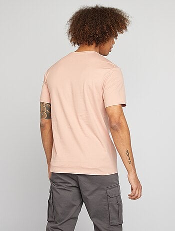 Camiseta de algodón con cuello redondo