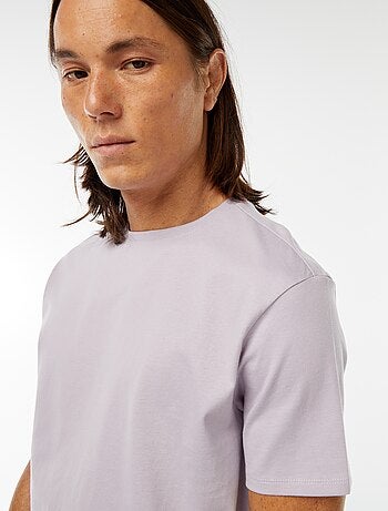 Camiseta de algodón con cuello redondo