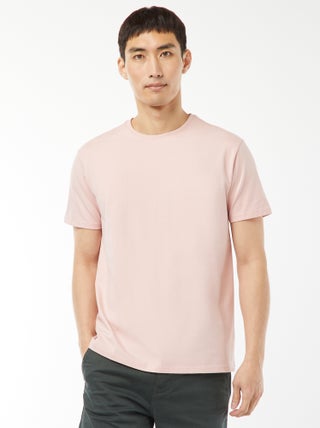 Camiseta de algodón con cuello redondo