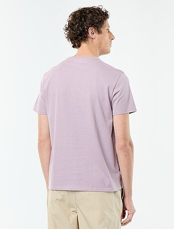 Camiseta de algodón con cuello redondo