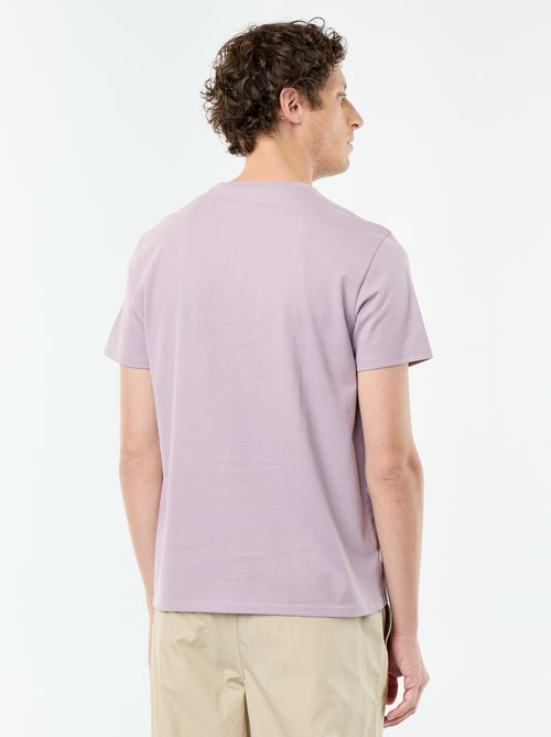 Camiseta de algodón con cuello redondo - Kiabi Camiseta de algodón con cuello redondo - Kiabi