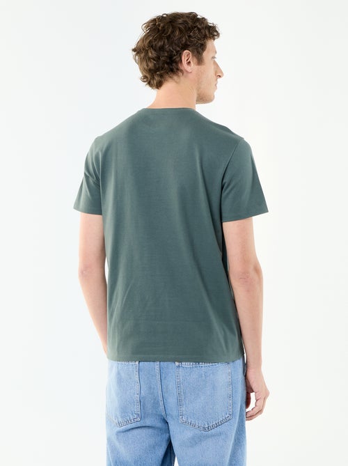Camiseta de algodón con cuello redondo - Kiabi