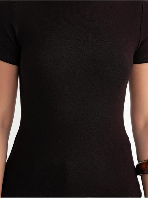Camiseta de algodón con cuello redondo y corte entallado mixray - Kiabi Camiseta de algodón con cuello redondo y corte entallado mixray - Kiabi