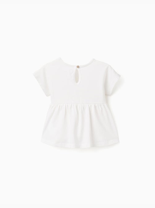 Camiseta de algodón con dobladillo con volantes - Kiabi