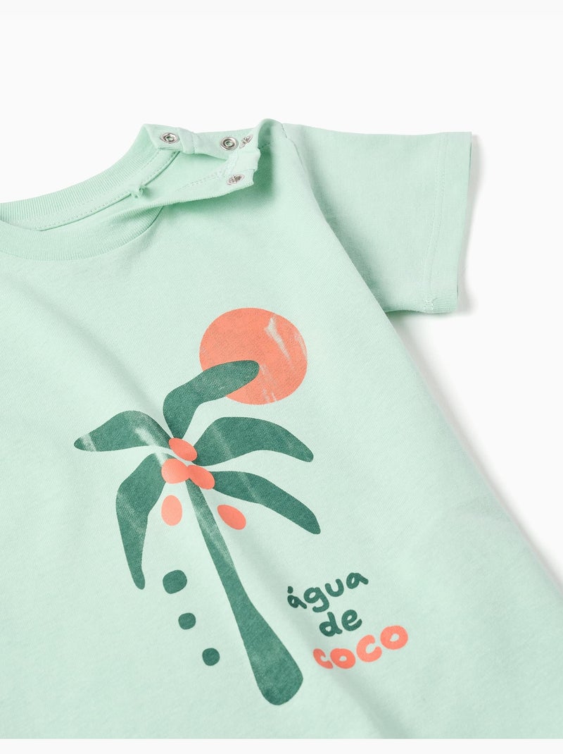Camiseta de algodón con estampado Água de Coco Verde claro - Kiabi