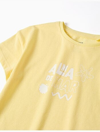 Camiseta de algodón con estampado de estrella de mar