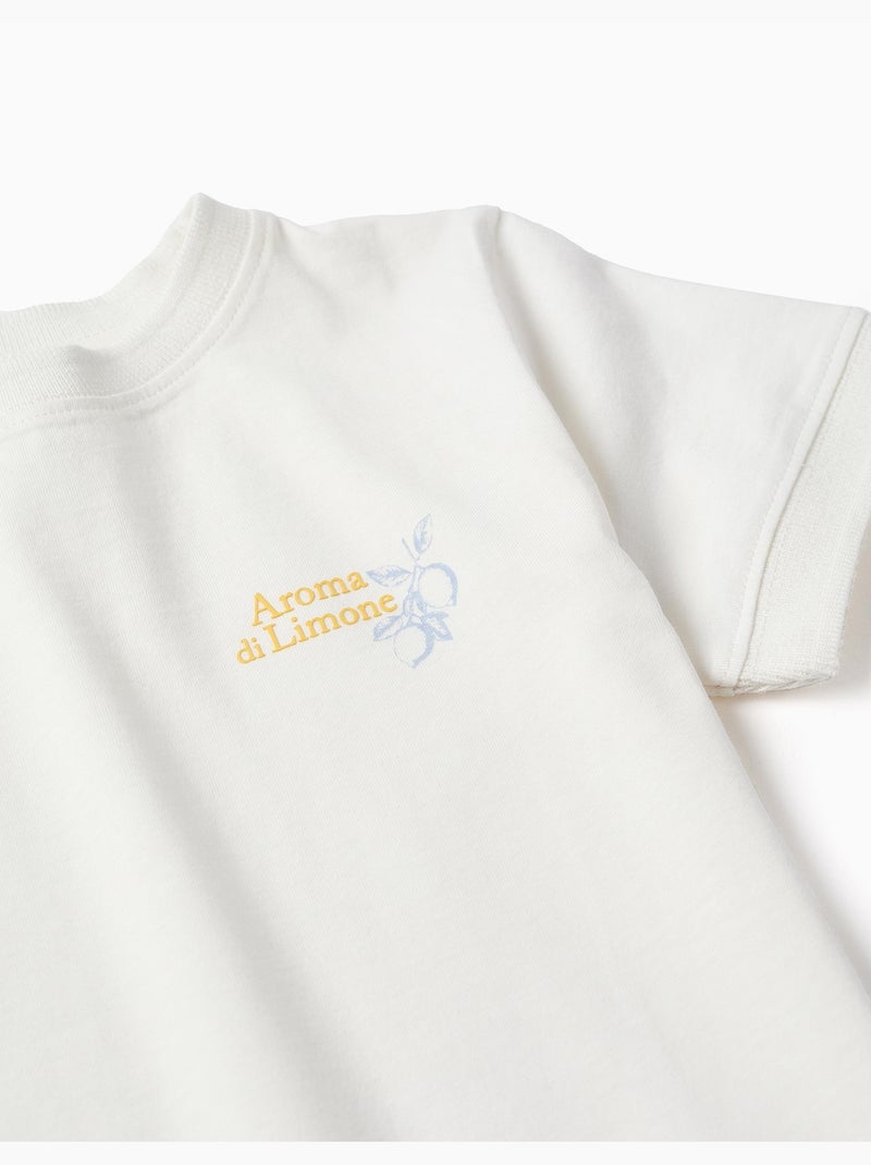 Camiseta de algodón con estampado Aroma di Limone Blanco - Kiabi