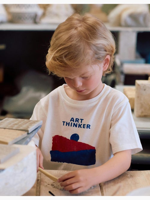 Camiseta de algodón con estampado Art Thinker - Kiabi