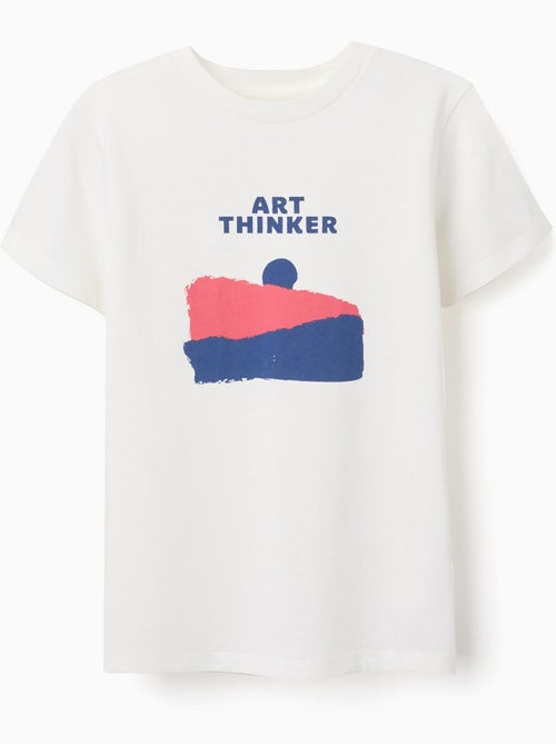 Camiseta de algodón con estampado Art Thinker - Kiabi