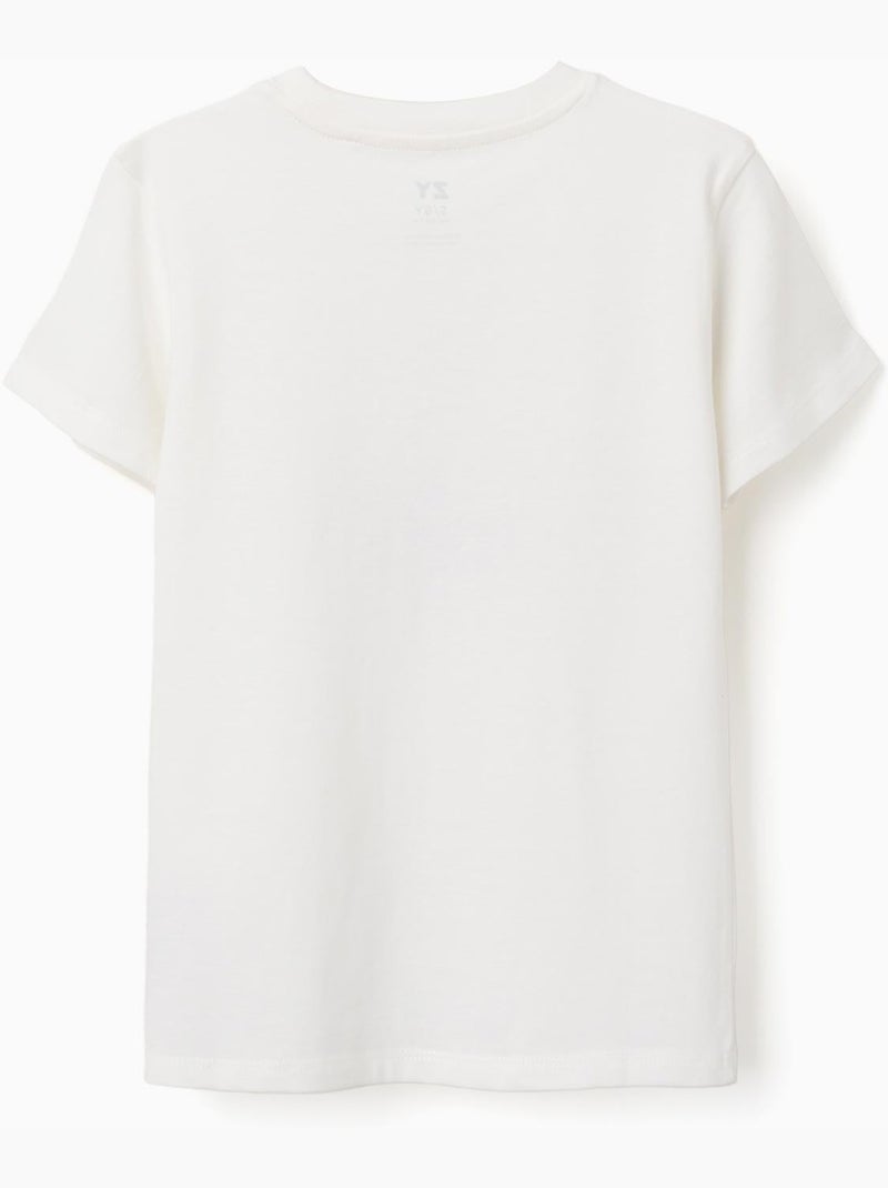 Camiseta de algodón con estampado Art Thinker Blanco - Kiabi