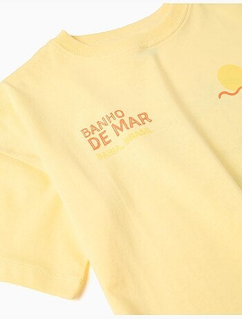 Camiseta de algodón con estampado Banho de Mar