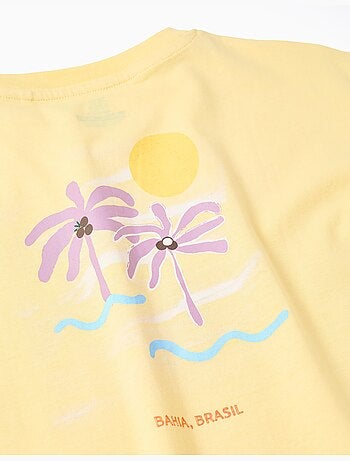 Camiseta de algodón con estampado Banho de Mar