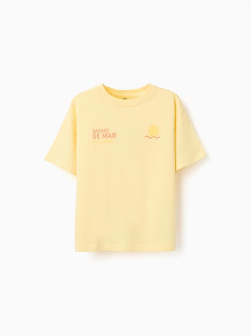 Camiseta de algodón con estampado Banho de Mar - Kiabi