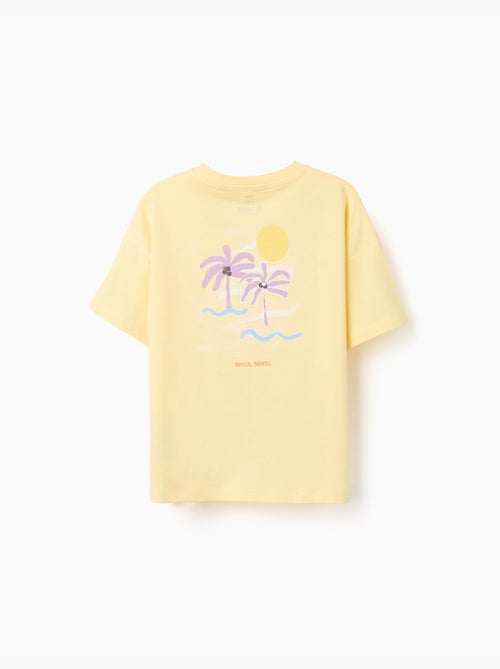 Camiseta de algodón con estampado Banho de Mar - Kiabi