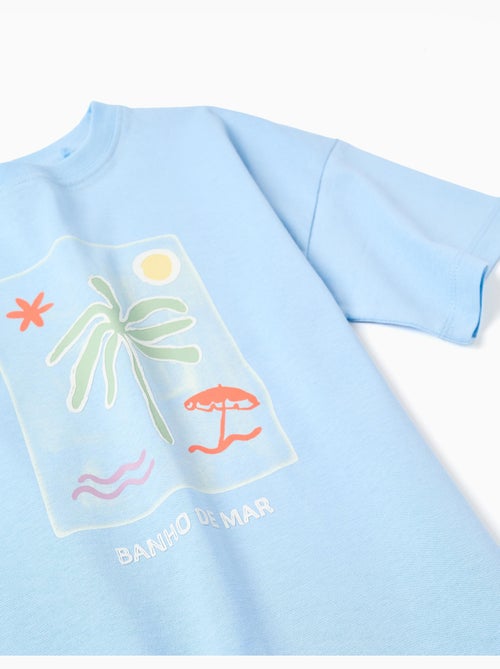 Camiseta de algodón con estampado Banho de Mar - Kiabi