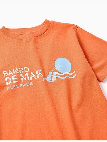 Camiseta de algodón con estampado Peixinho do Mar