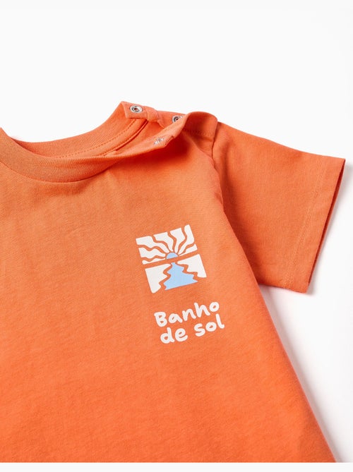 Camiseta de algodón con estampado Banho de Sol - Kiabi