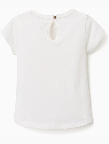 Camiseta de algodón con estampado en relieve