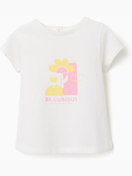 Camiseta de algodón con estampado Be Curious - Kiabi