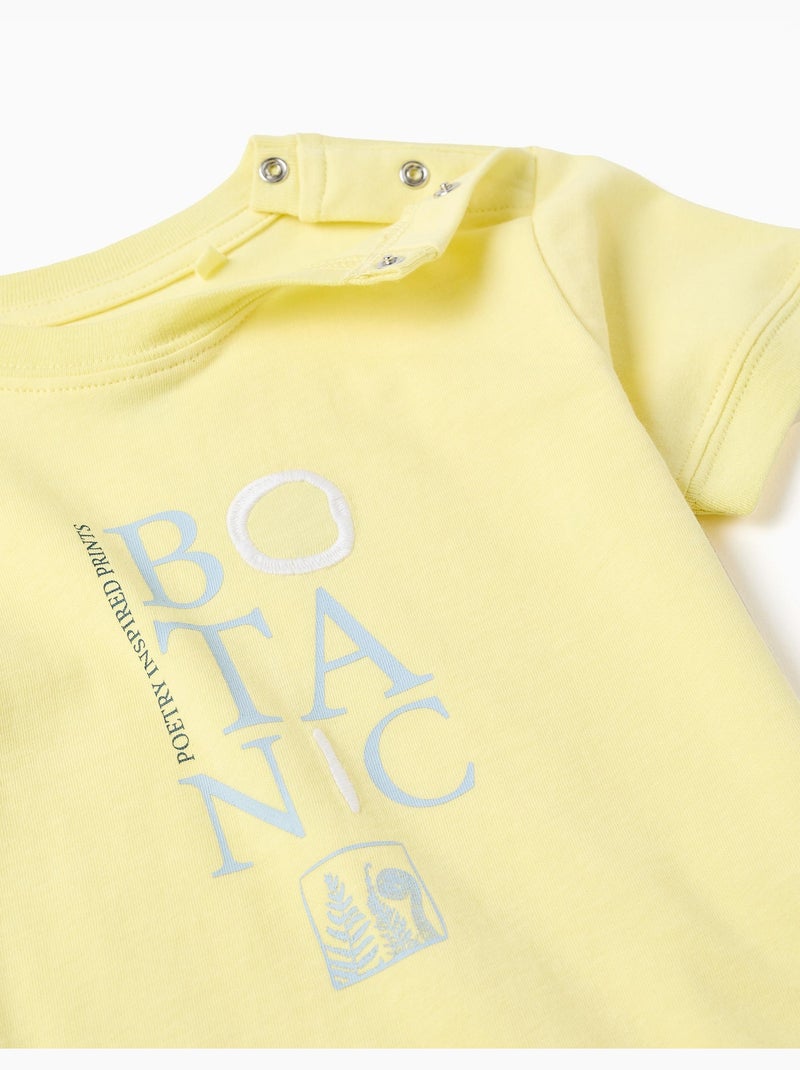 Camiseta de algodón con estampado Botanic Amarillo - Kiabi