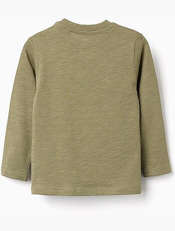 Camiseta de algodón con camaleón estampado