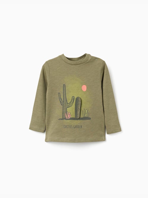 Camiseta de algodón con estampado Cactus Garden - Kiabi
