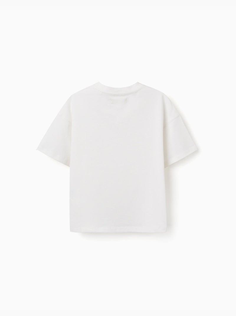 Camiseta de algodón con estampado Carolina Celas x Zippy Blanco - Kiabi