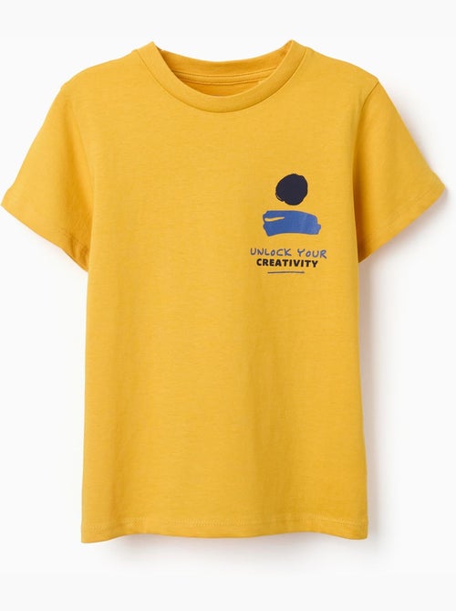 Camiseta de algodón con estampado Creativity - Kiabi Camiseta de algodón con estampado Creativity - Kiabi