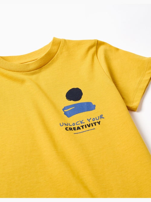 Camiseta de algodón con estampado Creativity - Kiabi Camiseta de algodón con estampado Creativity - Kiabi
