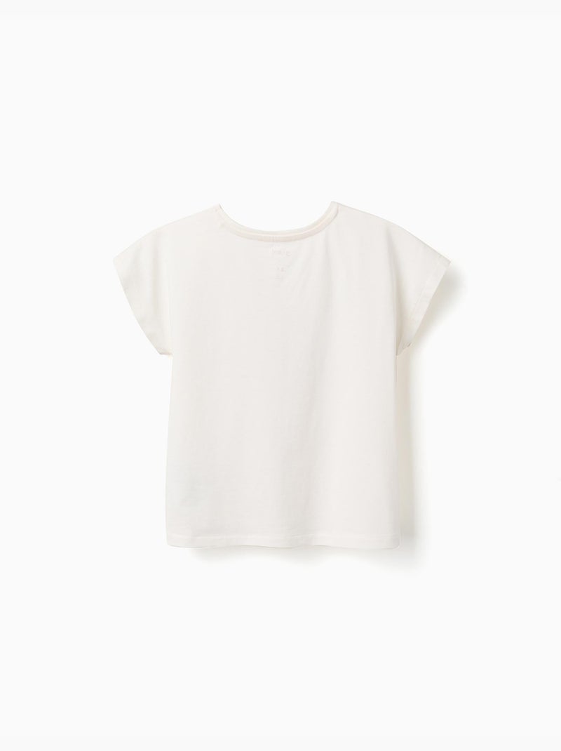 Camiseta de algodón con estampado de Angel Beige claro - Kiabi